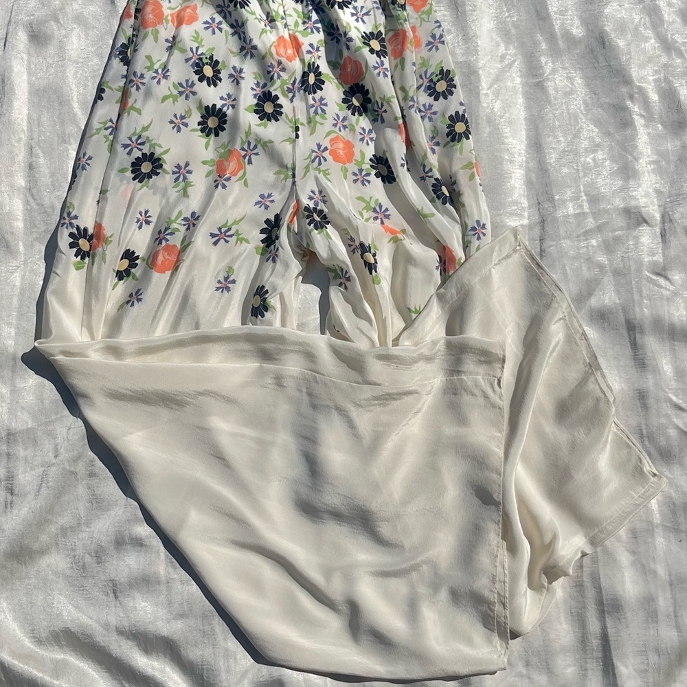 Elevenses 100% Silk Floral Jumpsuit - Picture 5 of 8